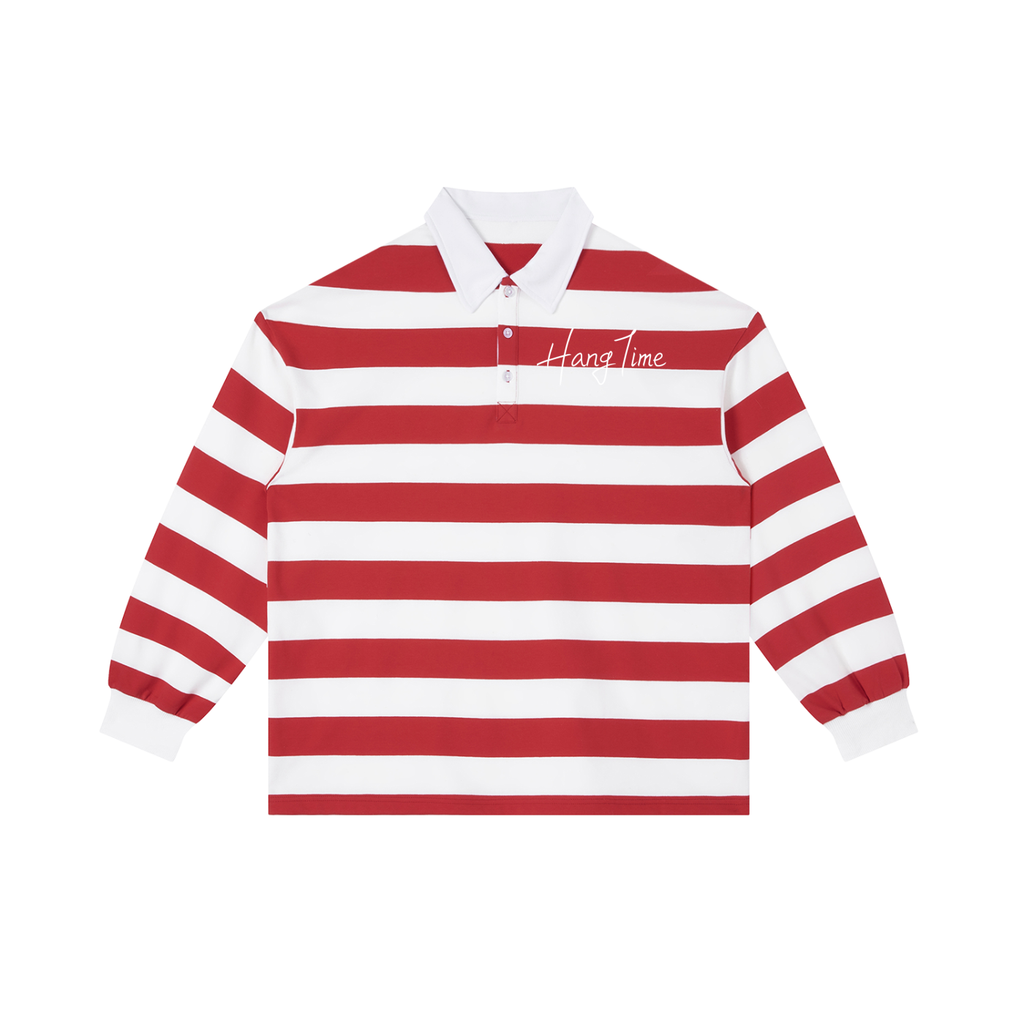 Color Block Stripe Polo Shirt