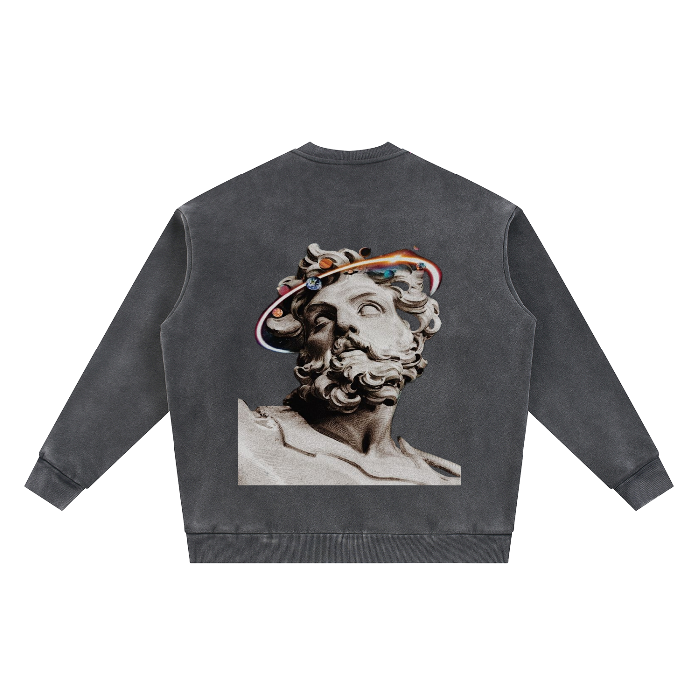 Vintage Washed Fleece Baseball Jacket