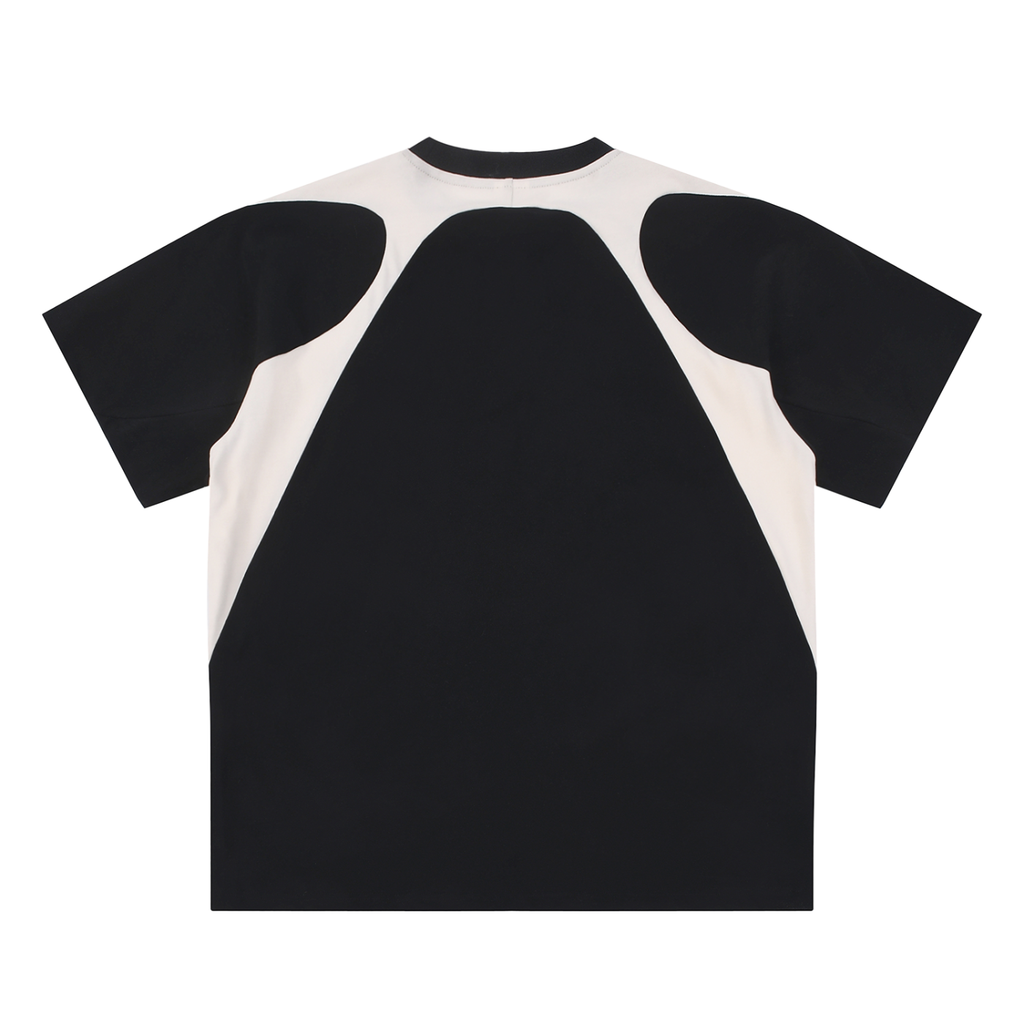 Contrast Panel Cotton T-Shirt