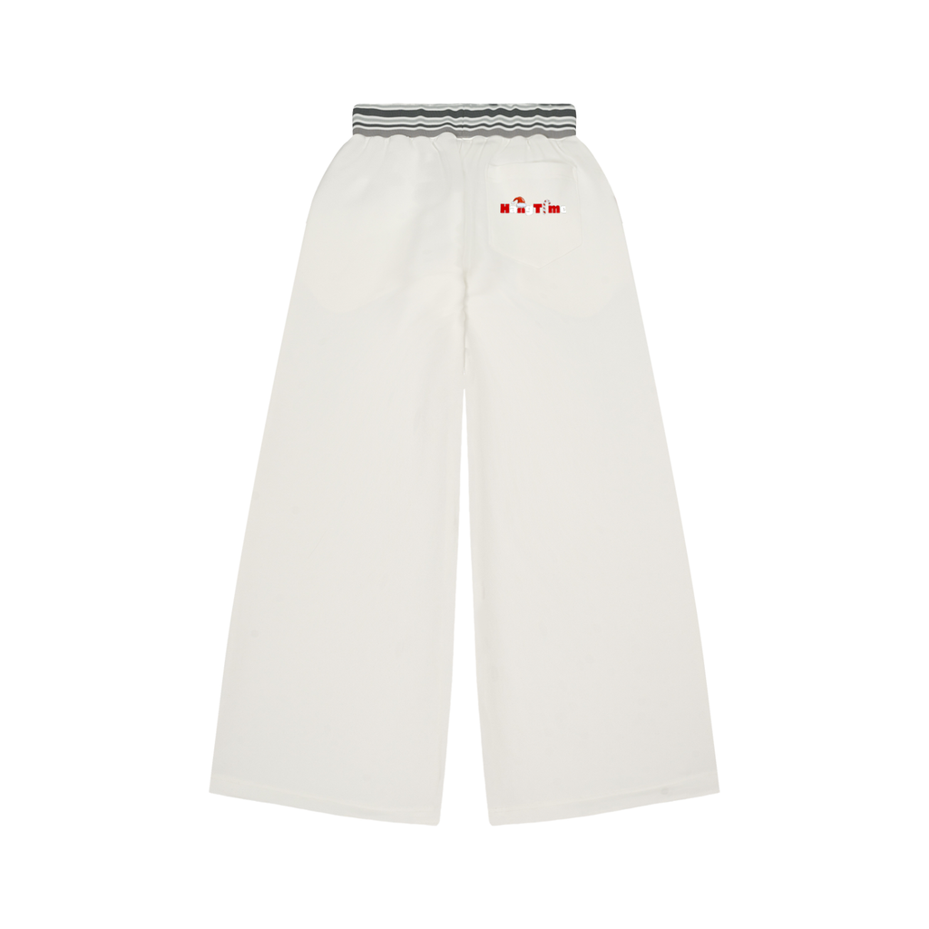 Striped Waist Wide Leg Pants