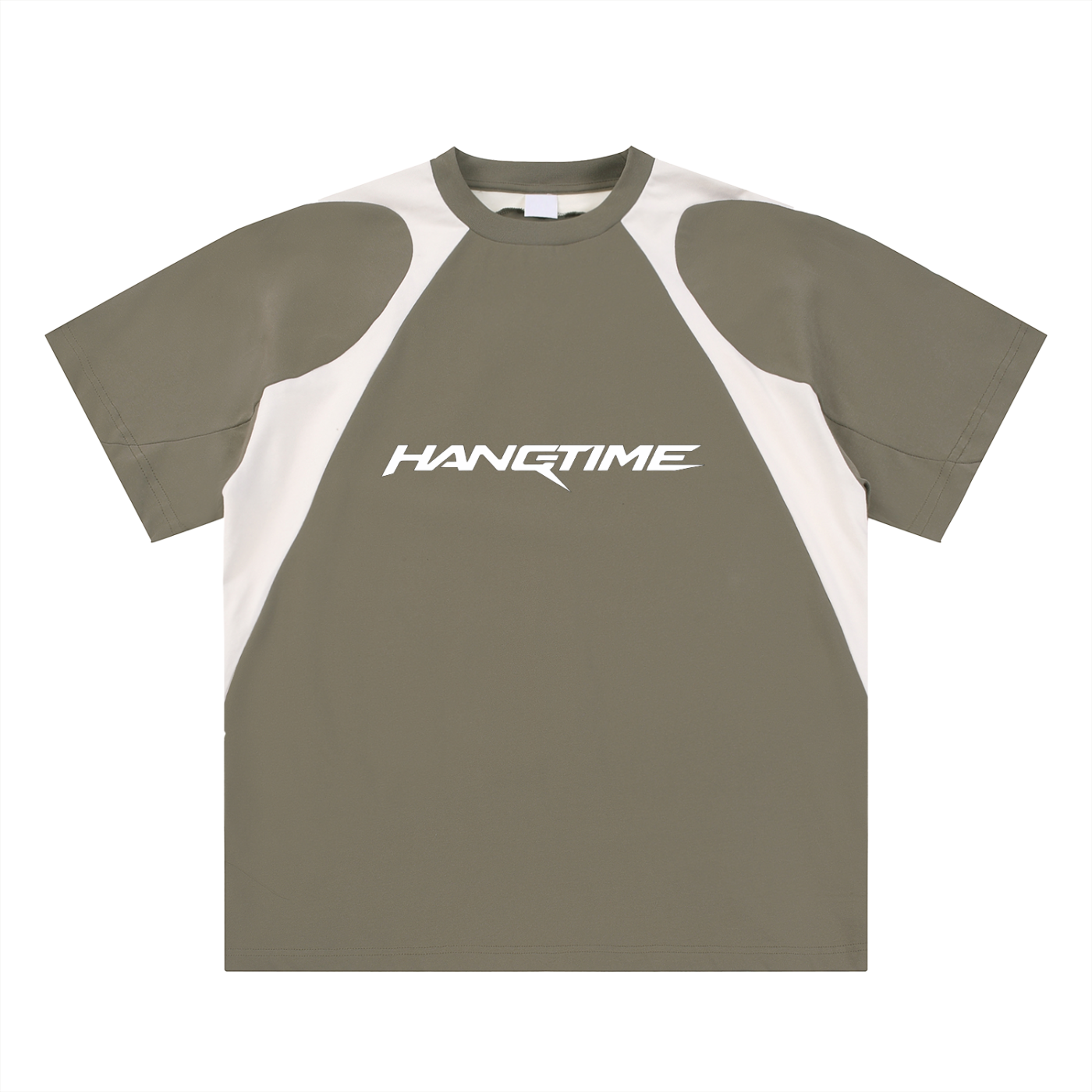 Contrast Panel Cotton T-Shirt