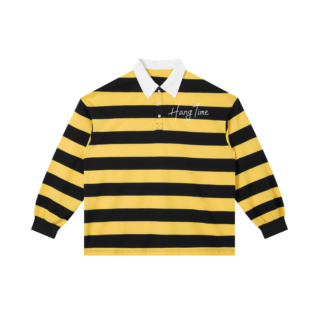 Color Block Stripe Polo Shirt