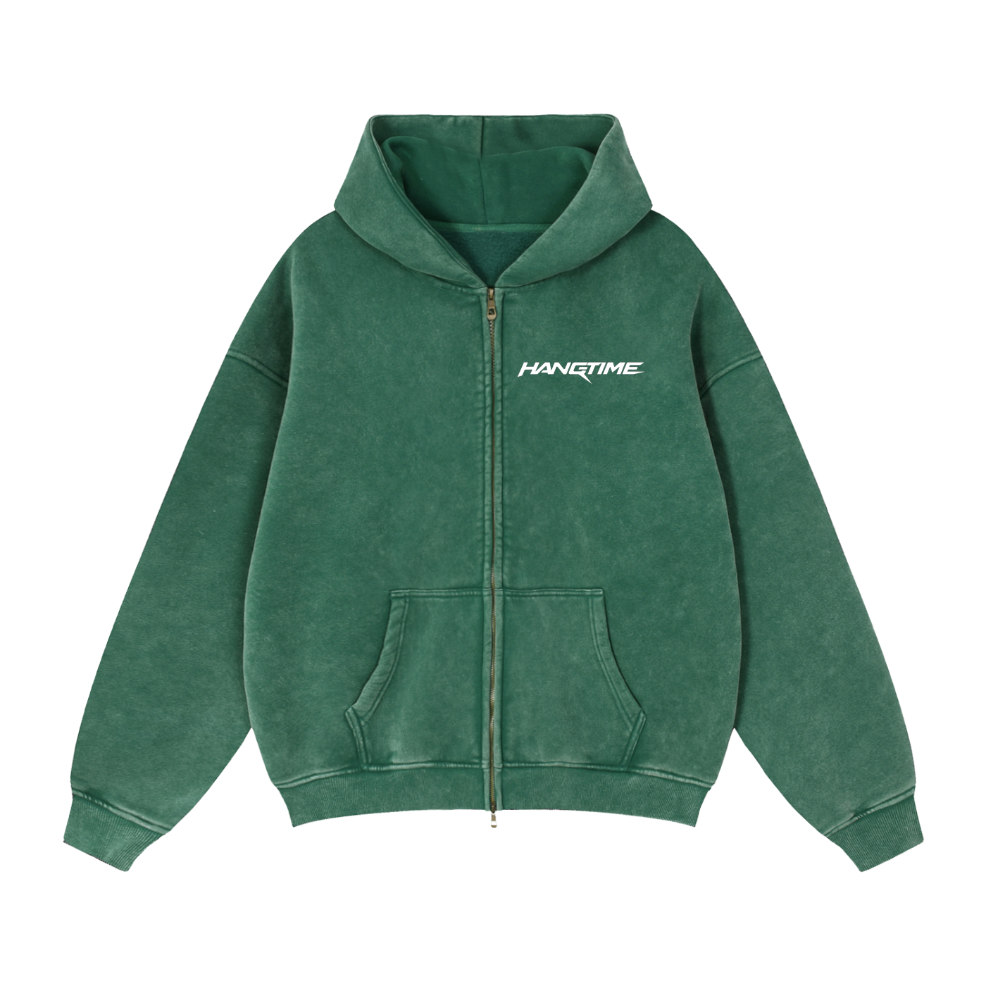 Zip-Through Boxy Fleece Hoodie