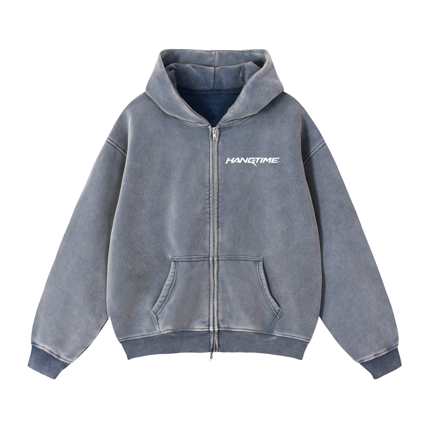 Zip-Through Boxy Fleece Hoodie