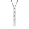 Engraved Vertical Bar Necklace — Personalized Name Bar Pendant