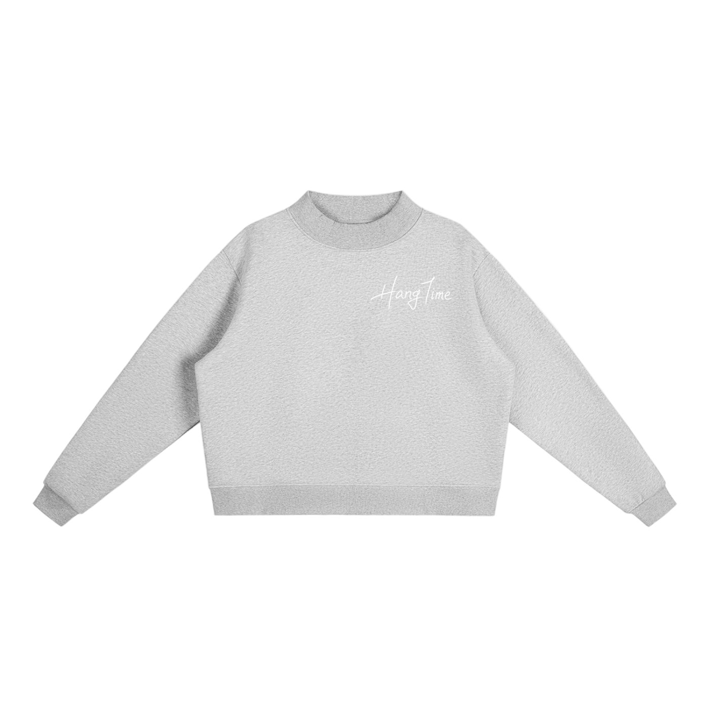 Essential Fleece Mock-Neck Crew Sweatshirt