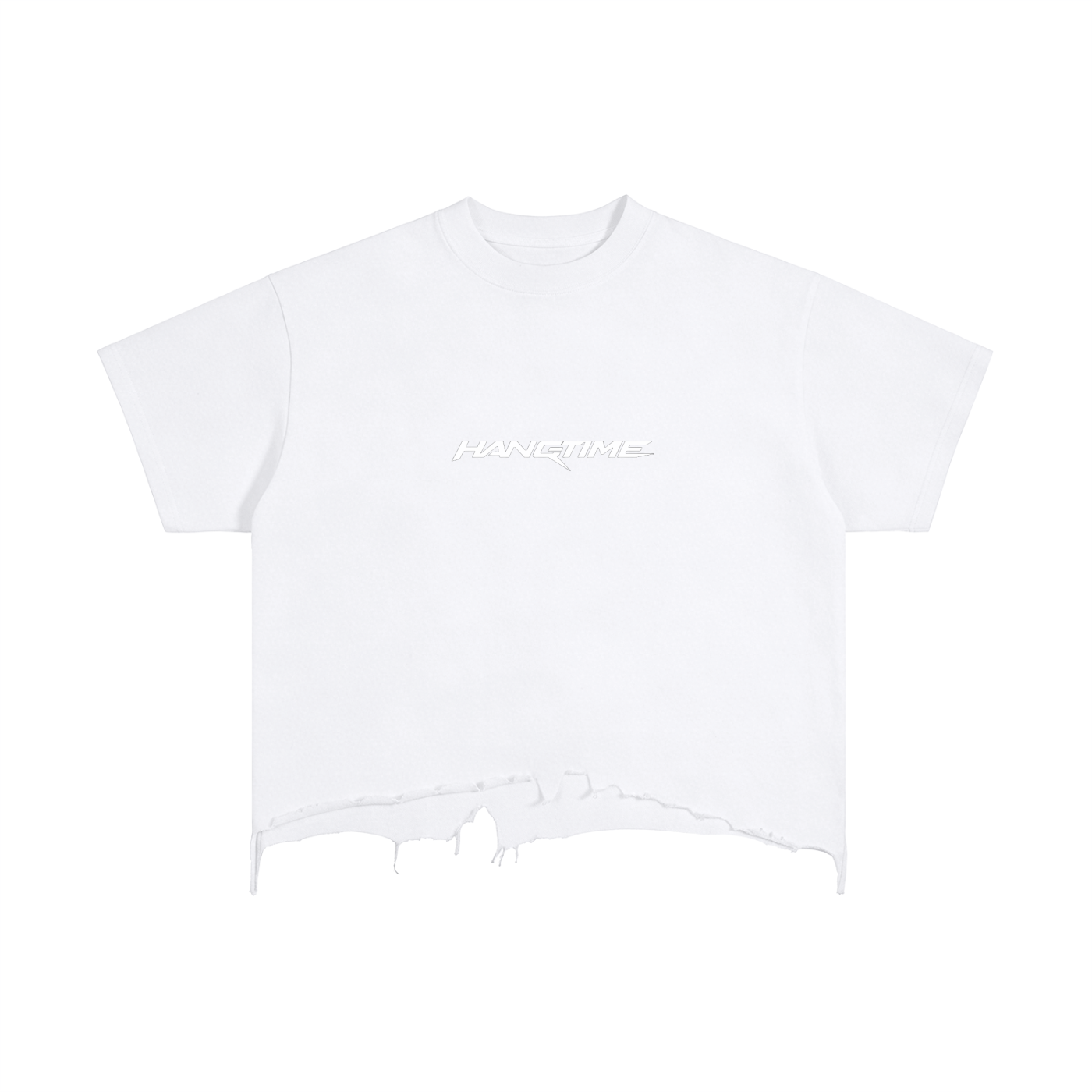 Vintage Wash Boxy Distressed Hem T-Shirt