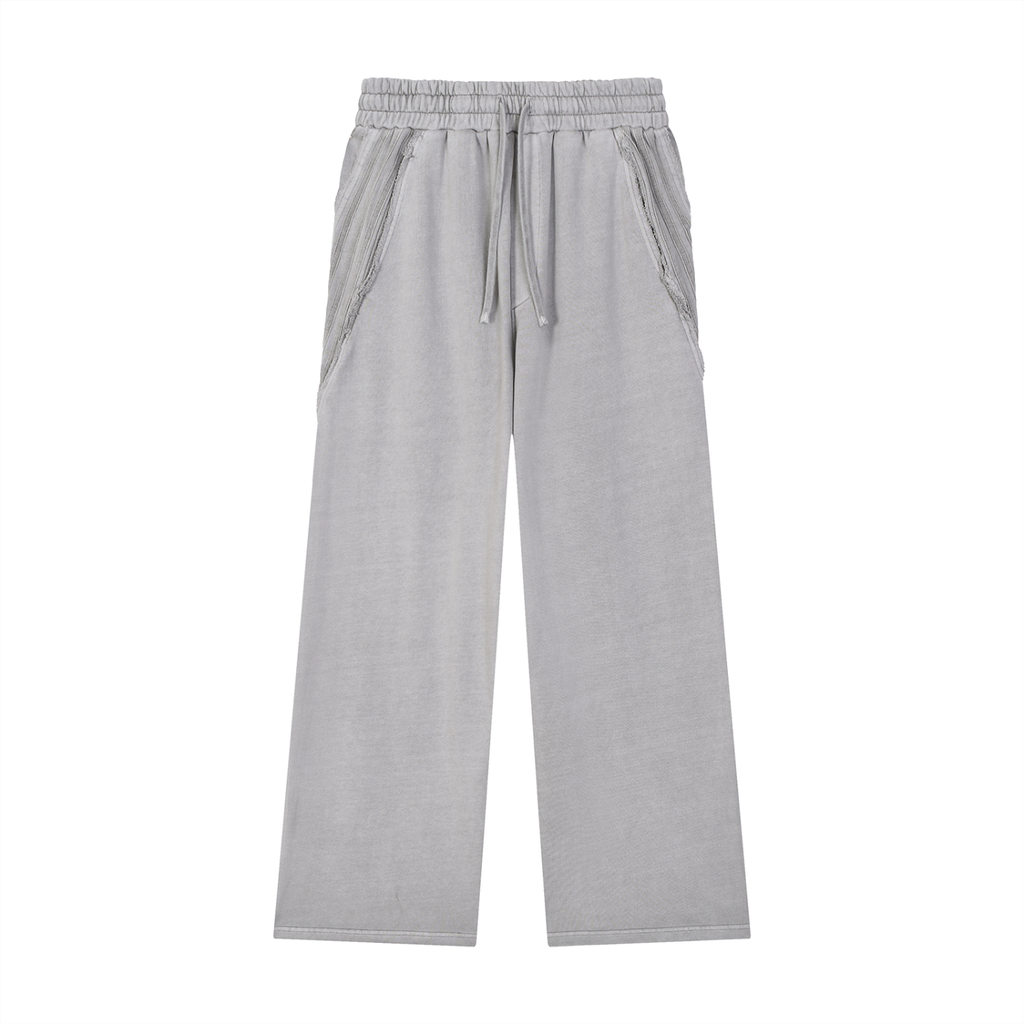 Snow Washed Tape Raw Edge Sweatpants
