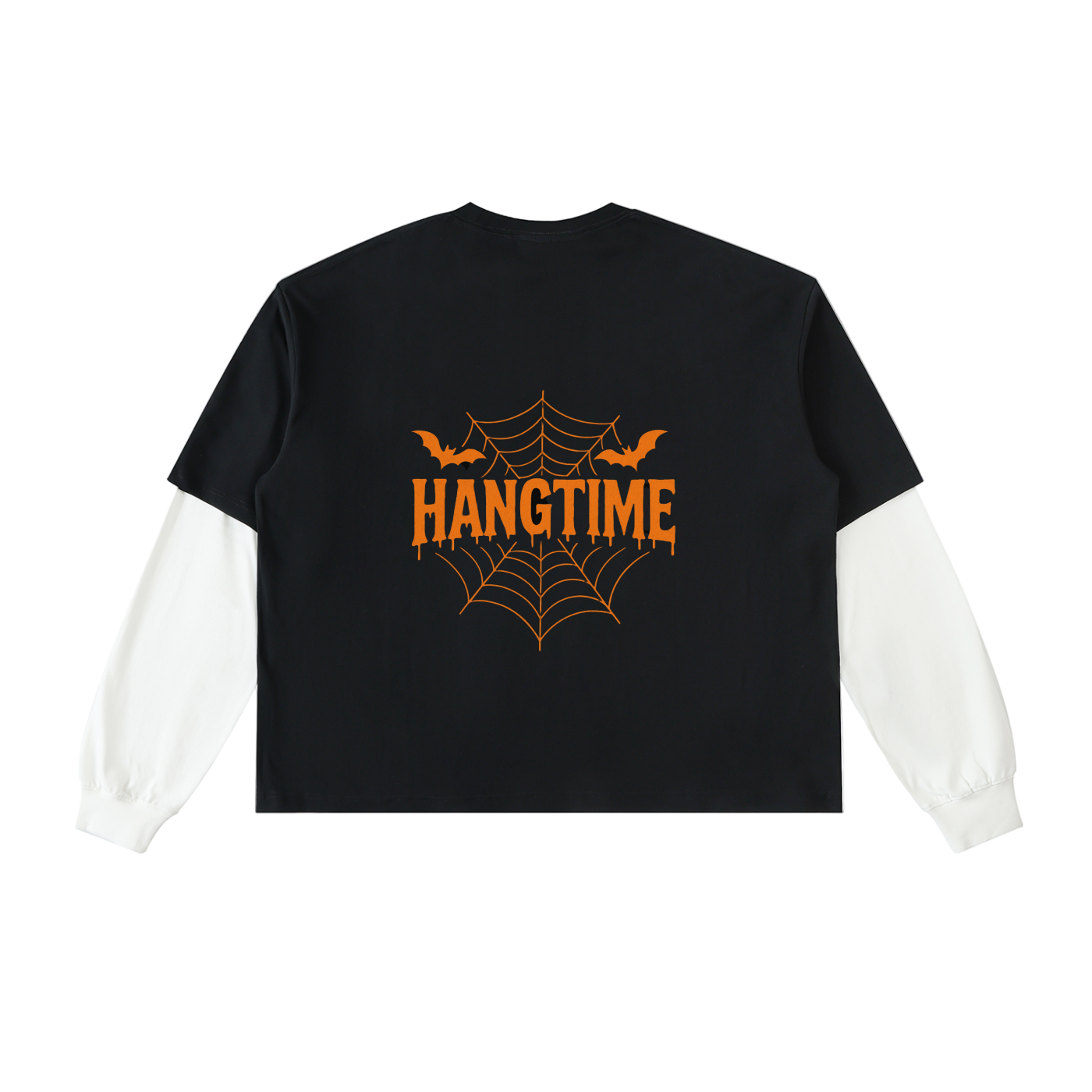 Layered Contrast Sleeve Cotton T-Shirt