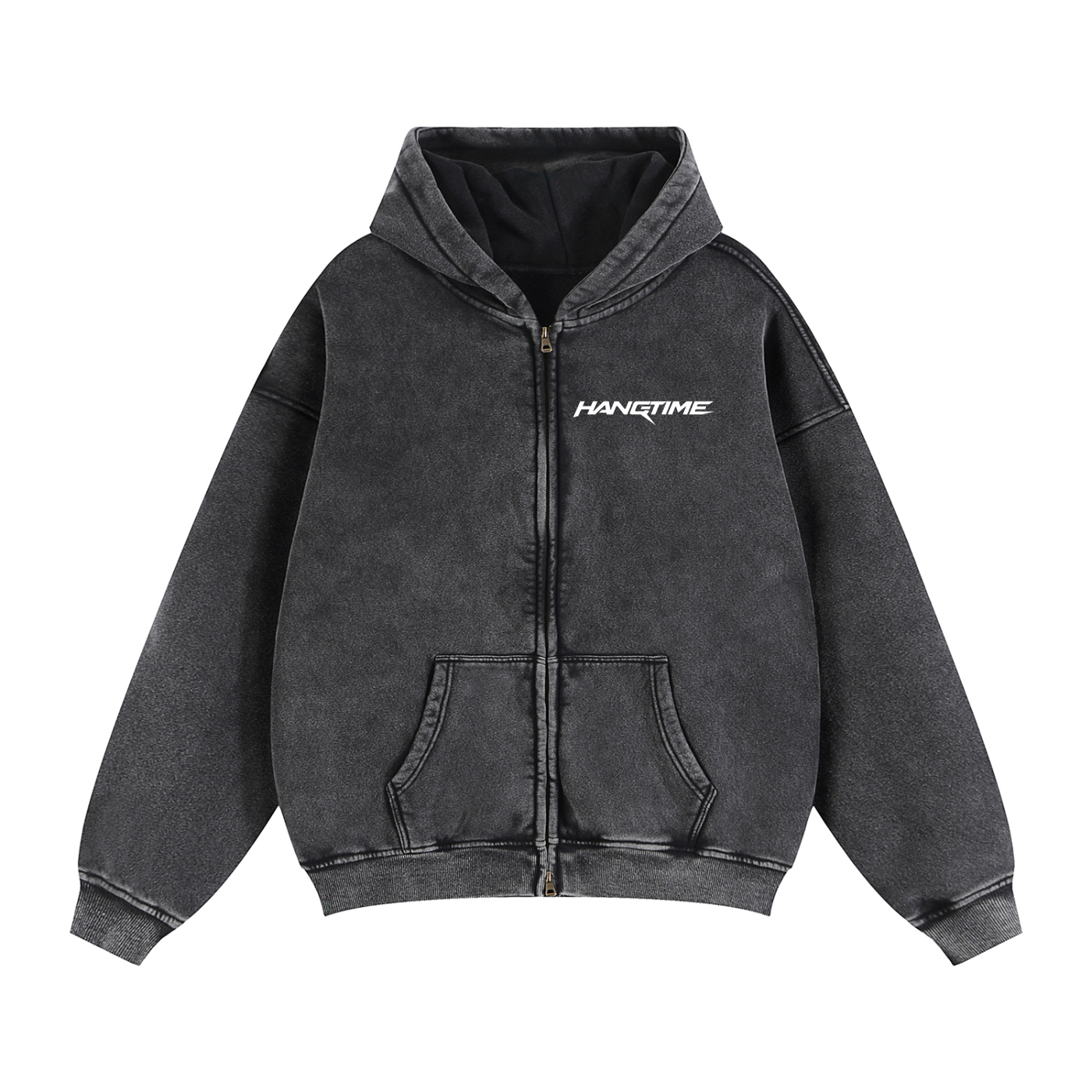 Zip-Through Boxy Fleece Hoodie
