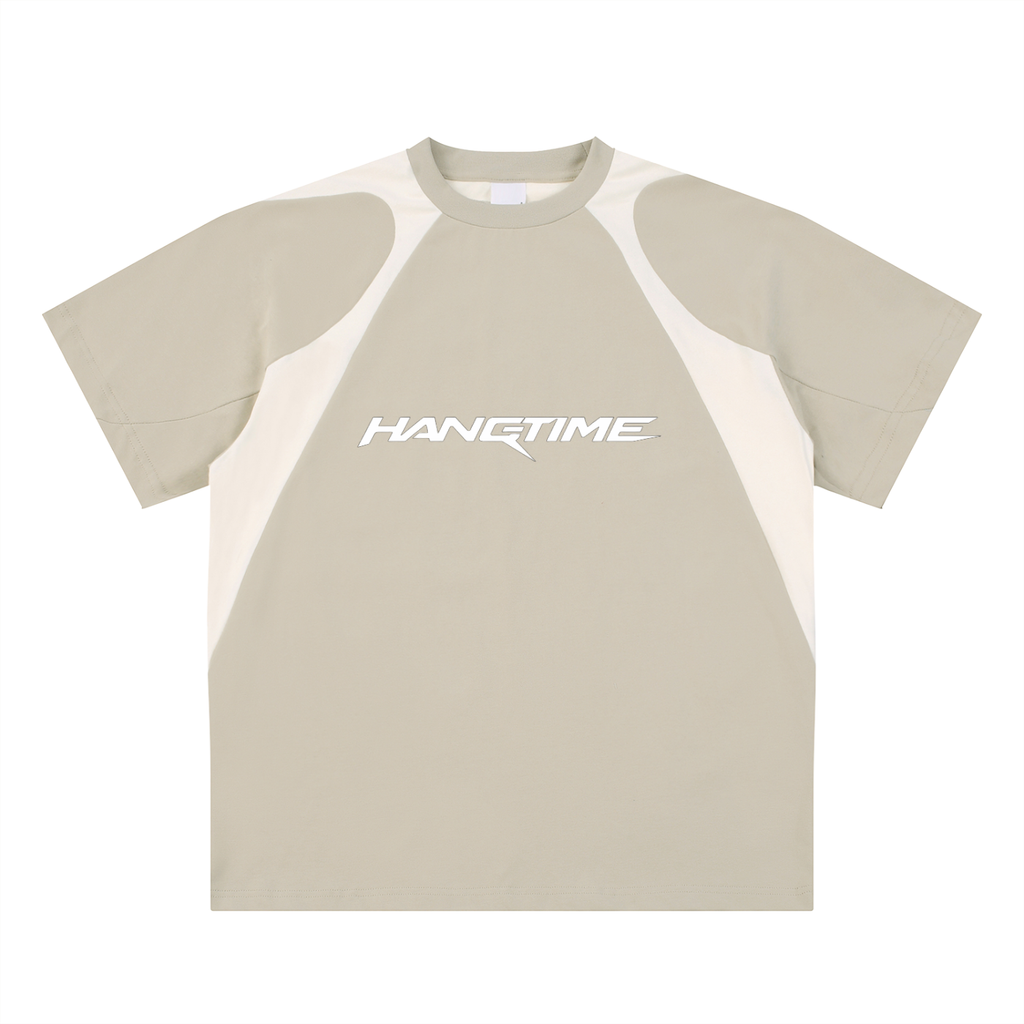 Contrast Panel Cotton T-Shirt