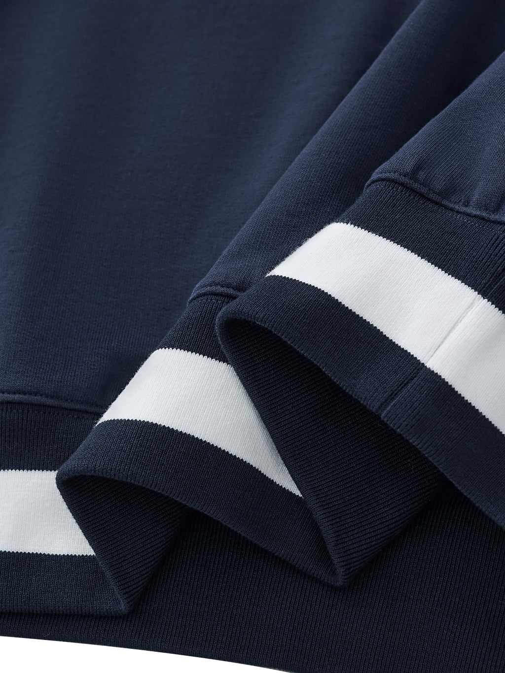 V-Neck Contrast Collar Boxy Sweatshirt