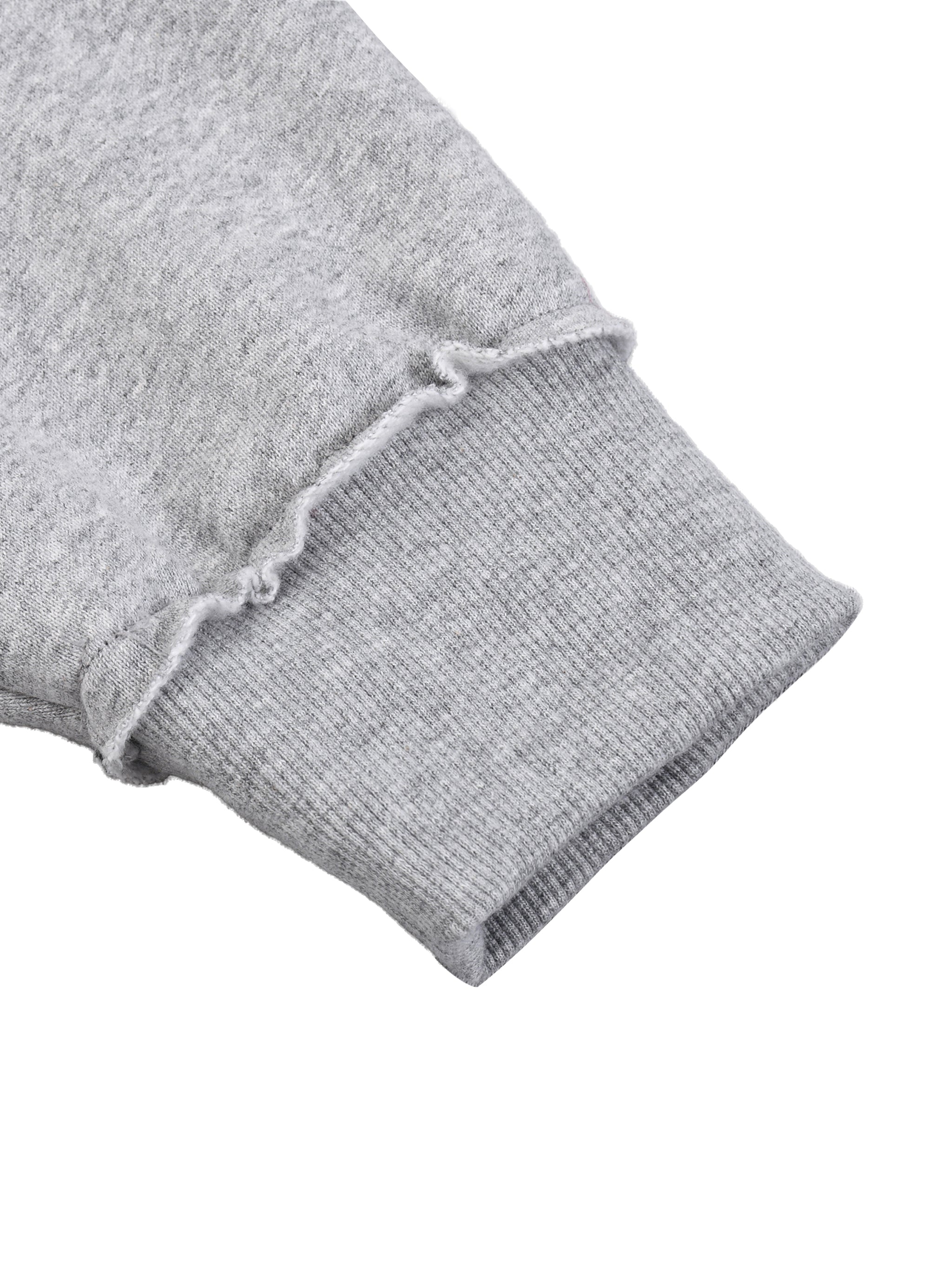 Half-Zip Rolled Edge Fleece Sweatshirt