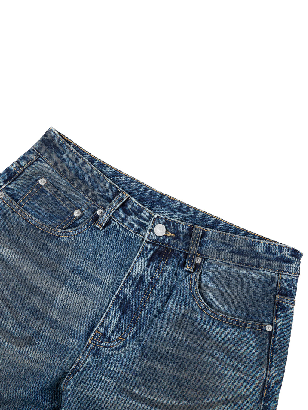 Vintage Wash Baggy Denim Jeans