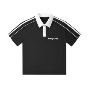 Contrast Collar Short-Sleeve Polo Shirt